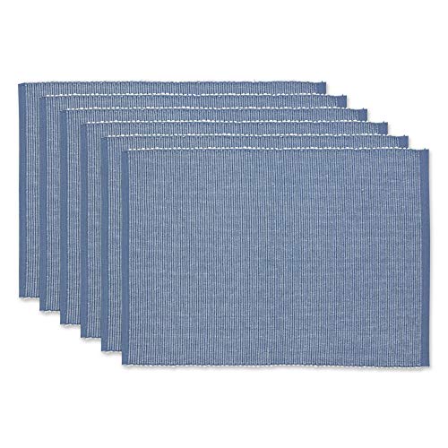 DII Two-Toned Collection Tischplatte, Baumwolle, Stonewash Blue, Placemat Set von DII