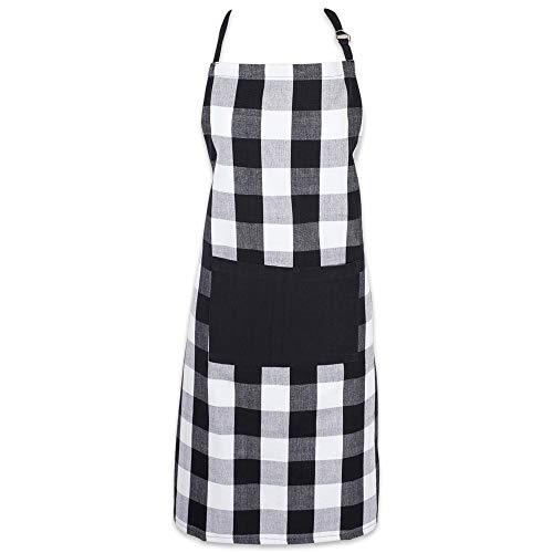 DII Unisex Buffalo Check Kitchen Collection, Classic Farmhouse Chef Schürze, Einheitsgröße, Schwarz & Weiß von DII