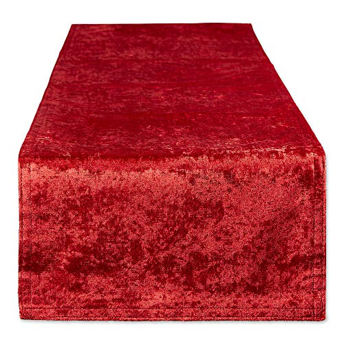DII Velvet Collection Tischläufer, 14x72, Rot von DII