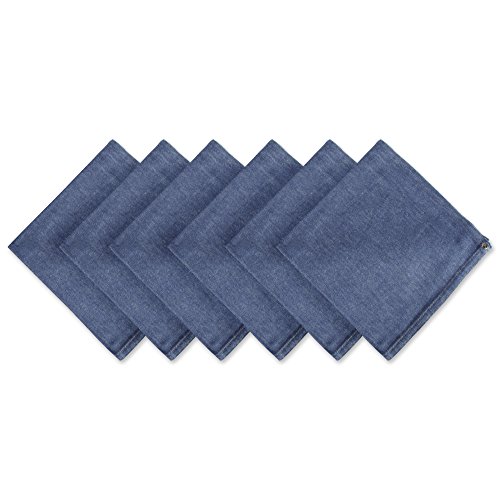 DII Solides Servietten-Set, 20 x 20 cm, Denim von DII