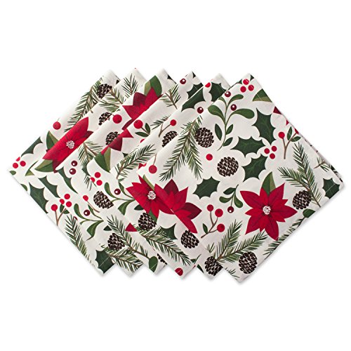 DII Woodland Holly Weihnachtsdekoration für Küche und Tisch, Tischläufer, 35,6 x 182,9 cm, Weihnachtsstern und Weihnachtsgrün von DII