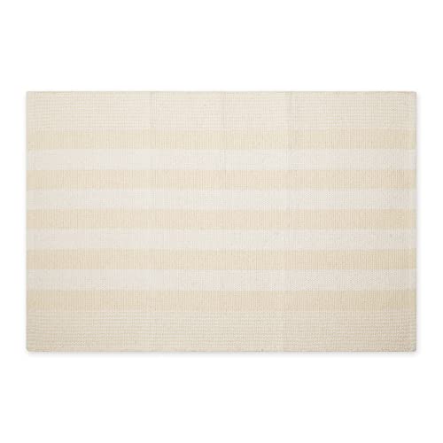 DII Woven Home Collection Teppich aus recyceltem Garn, 71 x 91 cm, Cabana-Streifen, Natur von DII