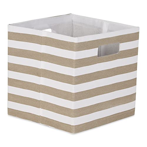 DII Würfelförmiger Abfalleimer aus Polyester, zusammenklappbar, 13 x 13 x 13 cm, Steingrau von DII