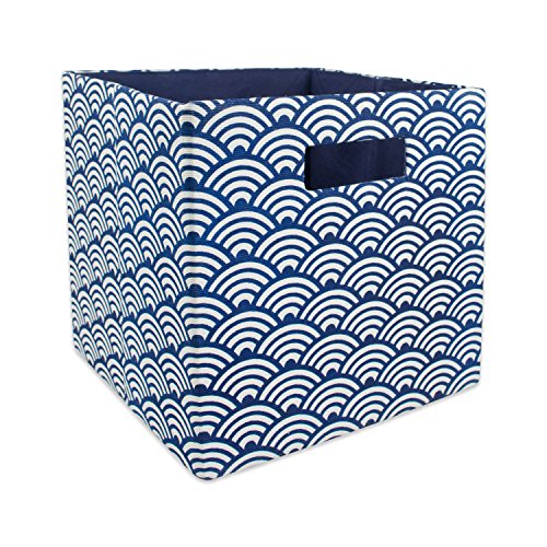 DII Zusammenklappbarer Abfalleimer mit hartem Wellen, 100% Polyester, blau, Small von DII