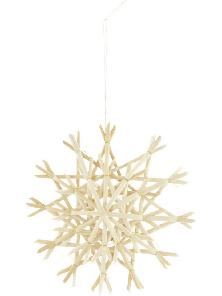 DIJK Christbaumschmuck Dijk Dekohänger aus Rattan 18 x 18 x 1 cm von DIJK