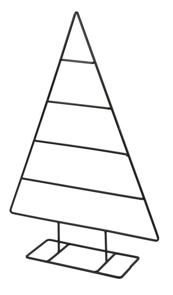 DIJK Dekofigur Deko Tannenbaum aus Metall schwarz Weihnachtsbaum Pyramide dekorieren von DIJK