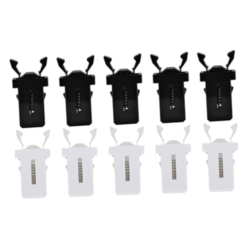 DIKACA 10 Stück Mülltonnen Verriegelung Druckverschluss Clips für Mülltonnen Schwarz und Weiß Robuste Karabiner für Haushalt und Büro Zuverlässige Befestigung für Deckel DIKACA 10 Stück Mülltonnen Verriegelung Druckverschluss Clips für Mülltonnen Schwarz und Weiß Robuste Karabiner für Haushalt und Büro Zuverlässige Befestigung für Deckel von DIKACA