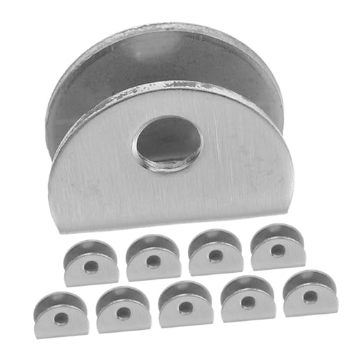 DIKACA 10 Stück Teiliges Edelstahl Spiegelhalter Spiegelklammern für Wandmontage Rostfrei Robust Vielseitig für Glas Badezimmer Hotel Geeignet Einfache Installation von DIKACA