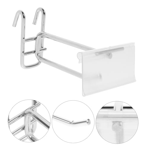 DIKACA 10 Stück Teiliges Metall pegboard haken mit Preisschildhalterung Starker Doppel draht Robuste Werkzeugwandhaken für Garage Werkstatt Einzelhandel und Küche von DIKACA