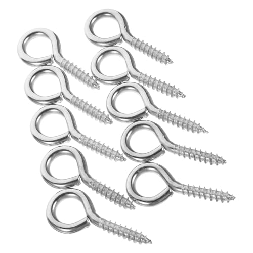 DIKACA 10 Stück Teiliges Ösenschrauben Vernickelt Langlebig Stabile Schraubösen für DIY Handwerk Kabelbefestigung Holzbefestiger Einfach zu Montieren Sichere Drahtfixierung DIKACA 10 Stück Teiliges Ösenschrauben Vernickelt Langlebig Stabile Schraubösen für DIY Handwerk Kabelbefestigung Holzbefestiger Einfach zu Montieren Sichere Drahtfixierung von DIKACA