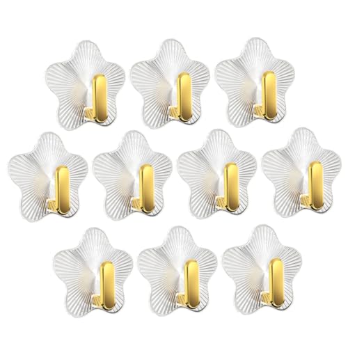 DIKACA 10 Stück Teiliges Transparente Stern design Klebehaken Selbstklebend Langlebig Rissfest für Wohnzimmer Schlafzimmer Küche Bad Platzsparend und Dekorativ als Schlüssel DIKACA 10 Stück Teiliges Transparente Stern design Klebehaken Selbstklebend Langlebig Rissfest für Wohnzimmer Schlafzimmer Küche Bad Platzsparend und Dekorativ als Schlüssel von DIKACA