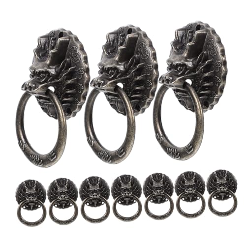 DIKACA 10 Stück Teiliges Vintage Schrankgriffe Zinklegierung Dragon Head Design Kleine Möbelgriffe für Küchenschränke Robust und Einfach zu Montieren DIKACA 10 Stück Teiliges Vintage Schrankgriffe Zinklegierung Dragon Head Design Kleine Möbelgriffe für Küchenschränke Robust und Einfach zu Montieren von DIKACA