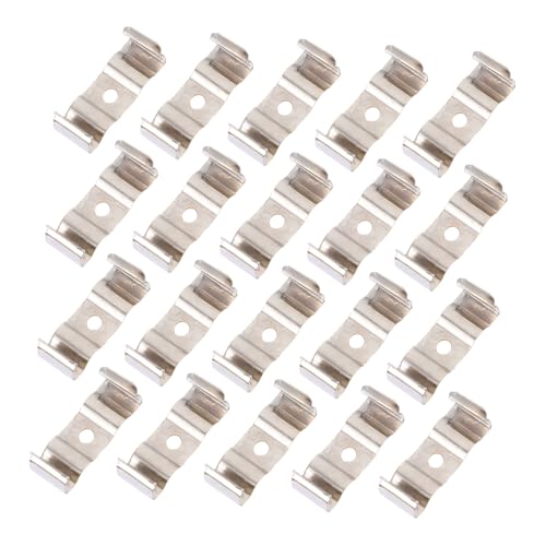 DIKACA 100 Stück LED Röhrenclip aus Manganstahl Montagehalterung für LED Leuchtstoffröhren Langlebiger Lampenhalter Einfache Installation Geeignet zur Sicheren Befestigung von DIKACA
