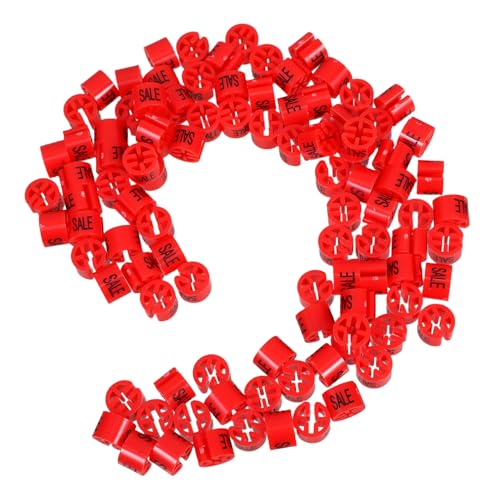 DIKACA 100 Stück Teiliges Kunststoff Größenschild für Kleiderbügel Farbcodierte Größenmarker in Rot Sicher Haftend und Wiederverwendbar für Einzelhandel und Verkaufskennzeichnung DIKACA 100 Stück Teiliges Kunststoff Größenschild für Kleiderbügel Farbcodierte Größenmarker in Rot Sicher Haftend und Wiederverwendbar für Einzelhandel und Verkaufskennzeichnung von DIKACA