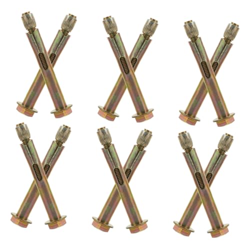 DIKACA 12 Stück Teiliges Schwerlast expansionsanker aus Carbonstahl Sechskantige Bolzen für Mauerwerk und Trockenbau Einfache Montage Vielseitig Einsetzbar für Heimwerker und Profi von DIKACA