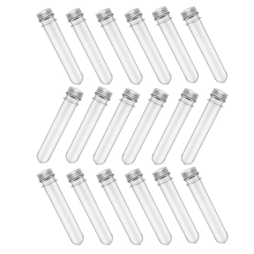 DIKACA 18 Stück 18 teiliges transparentes PET Aufbewahrungsbehälter aus langlebigem und leichtem Material Reagenzglasflaschen für Süßigkeiten Badezusätze Pillen vielseitige DIKACA 18 Stück 18 teiliges transparentes PET Aufbewahrungsbehälter aus langlebigem und leichtem Material Reagenzglasflaschen für Süßigkeiten Badezusätze Pillen vielseitige von DIKACA