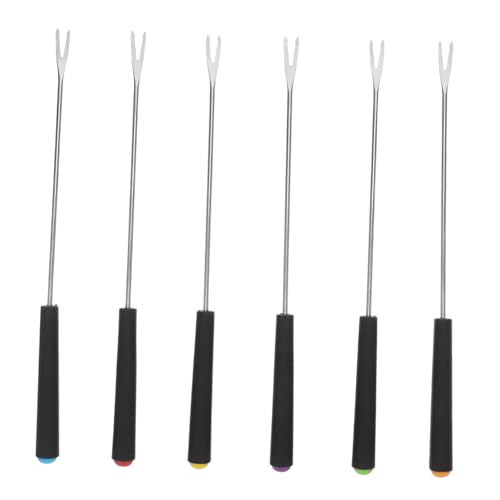 DIKACA 18 Stück Teiliges Edelstahl Fonduegabel Langen Griffen Hitzebeständig Sichere Spitzen Vielseitig für Bbq Schokoladenfondue Käse Obst und Gemüse Leicht zu Reinigen Robust und von DIKACA