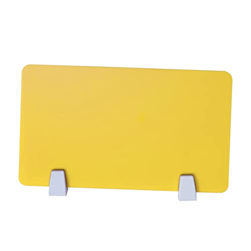 DIKACA 1Stk Desktop-Schallwand Schreibtisch Raumteiler Tisch-Bücherregal Desktop-Teiler Schreibtisch-Trennwand Desktop-Whiteboard Desktop-Partitionsplatte Schreibtischteiler Yellow von DIKACA