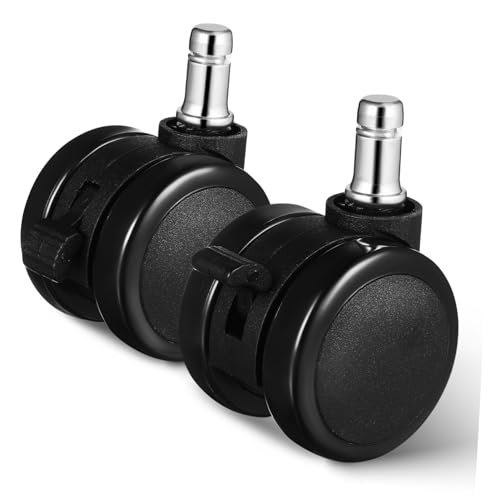DIKACA 2 Stk. Schwarze Polyurethan Bürostuhlrollen mit Bremse Geräuschlos Belastbar Einfache Montage Vielseitig für Bürostühle und Koffer als Ersatzräder für Hartböden DIKACA 2 Stk. Schwarze Polyurethan Bürostuhlrollen mit Bremse Geräuschlos Belastbar Einfache Montage Vielseitig für Bürostühle und Koffer als Ersatzräder für Hartböden von DIKACA