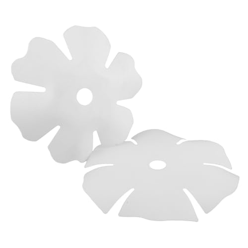 DIKACA 2 Stück Blumige Lampenschirme aus Kunststoff Nordischer Stil Pendelleuchte Lampenschirm Kreatives Blumenblatt-design Weiß Ømm Ømm für Schlafzimmer und Esszimmer von DIKACA