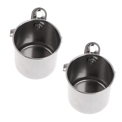 DIKACA 2 Stück Edelstahl Futter Wassernapf Langlebig rutschfest für Papageien und Kleine Vögel Geeignet Robuster Futterhalter für Käfig Zubehör DIKACA 2 Stück Edelstahl Futter Wassernapf Langlebig rutschfest für Papageien und Kleine Vögel Geeignet Robuster Futterhalter für Käfig Zubehör von DIKACA