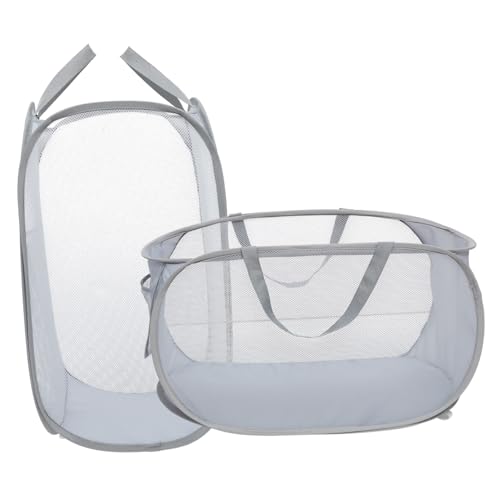 DIKACA 2 Stück Faltbarer Wäschekorb Henkel Großer Faltbarer Wäschesammler aus Atmungsaktivem Netzstoff für Schlafzimmer Kinderzimmer Bad Vielseitiger Aufbewahrungskorb DIKACA 2 Stück Faltbarer Wäschekorb Henkel Großer Faltbarer Wäschesammler aus Atmungsaktivem Netzstoff für Schlafzimmer Kinderzimmer Bad Vielseitiger Aufbewahrungskorb von DIKACA