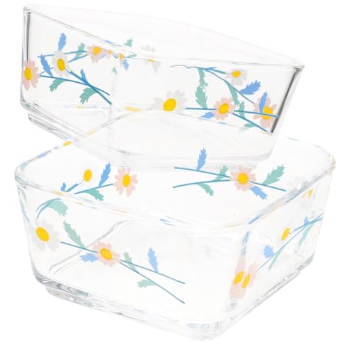 DIKACA 2 Stück Kleine Futternäpfe für Hamster und Kaninchen Kippsichere Wasserschalen aus Glas Glatte Oberfläche Kompakt und Leicht zu Reinigen für Zwerghamster und Kleintiere von DIKACA