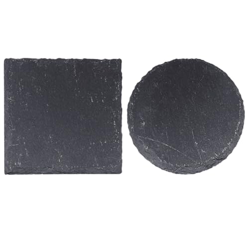 DIKACA 2 Stück Teiliges Reptilien Sonnenplattform aus Naturstein Realistische Schildkröten Bade Futterplattform Robustes Terrarienzubehör für Wasserschildkröten und Bartagamen Indoor von DIKACA