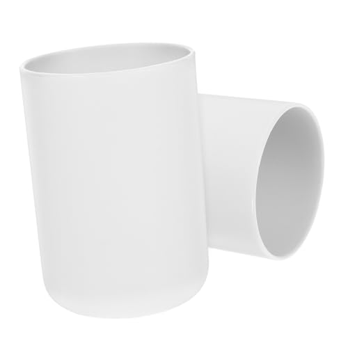 DIKACA 2 Stück Zahnbürstenbecher aus Robustem PP Kunststoff Wiederverwendbarer Mundspülbecher für Bad und Haushalt Praktische Badezimmer Aufbewahrungstasse in Reinweiß DIKACA 2 Stück Zahnbürstenbecher aus Robustem PP Kunststoff Wiederverwendbarer Mundspülbecher für Bad und Haushalt Praktische Badezimmer Aufbewahrungstasse in Reinweiß von DIKACA