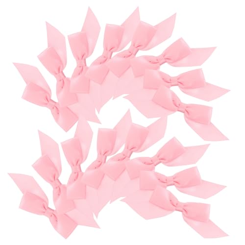 DIKACA 20 Stück Selbstklebende Satin Schleifen für Hochzeitsdekorationen Doppelseitiges Klebeband Fertige Schleifen für Bastelprojekte Rosa Vielseitig Einsetzbar von DIKACA