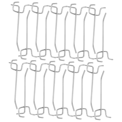 DIKACA 20 Stück Teiliges Eisen pegboard haken Schwere Qualität Robuste Lochwandhaken für Garagen werkzeugorganisation Vielseitige Wandaufbewahrung Stärke von DIKACA