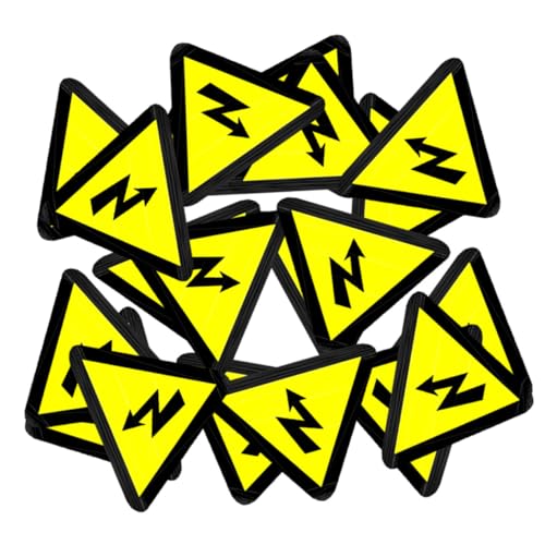 DIKACA 25 Stück Hochspannung Warnaufkleber Selbstklebende Elektrische Warnschilder Gelb Dreieckige Hochspannungswarnung Starke Haftung für Elektrische Schaltschränke und DIKACA 25 Stück Hochspannung Warnaufkleber Selbstklebende Elektrische Warnschilder Gelb Dreieckige Hochspannungswarnung Starke Haftung für Elektrische Schaltschränke und von DIKACA