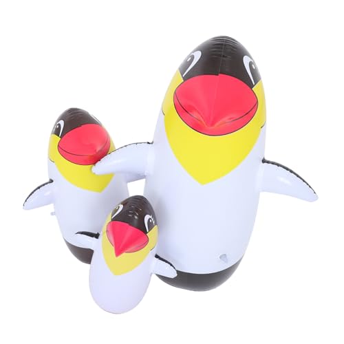 DIKACA 3 Stück Aufblasbare Pinguinfiguren Wetterfest Stabiler Stand Outdoor Interaktive Garten Dekoration Sommer Party Zubehör von DIKACA