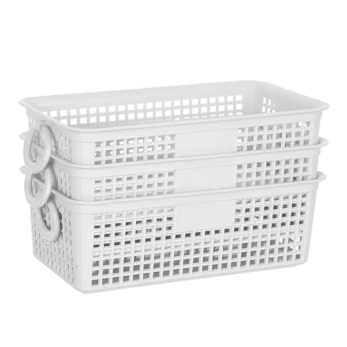 DIKACA 3 Stück Kleine Kunststoff Aufbewahrungskörbe Wiederverwendbare Leichte Desktop Organizer Boxen Hohle Haushalts und Dekorationskörbe für Büro Bad und Wohnzimmer DIKACA 3 Stück Kleine Kunststoff Aufbewahrungskörbe Wiederverwendbare Leichte Desktop Organizer Boxen Hohle Haushalts und Dekorationskörbe für Büro Bad und Wohnzimmer von DIKACA