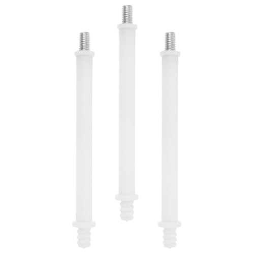 DIKACA 3 Stück Toilettenbürsten Kunststoffgriff Gewinde Ergonomisch Komfortabler Griff Leicht Austauschbar Wc bürstenstiel Robust Langlebig Badezimmer Zubehör von DIKACA