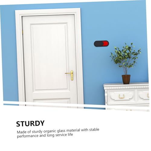 DIKACA 3 Stück Toilettenschild Pmma Türschild Besetzt Frei Selbstklebend für Badezimmer Privatsphäre Schutz Einfach zu Montieren Oval Schwarz von DIKACA