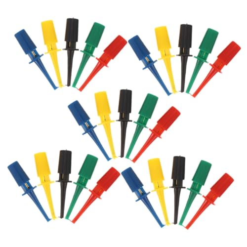 DIKACA 30 Stück Teiliges Mini Test Haken Clip in Farben Sicherer Rundkopf für Multimeter Messleitungen Vielseitige Elektronische Prüf Reparaturklemmen für Leiterplatten und Stromtests DIKACA 30 Stück Teiliges Mini Test Haken Clip in Farben Sicherer Rundkopf für Multimeter Messleitungen Vielseitige Elektronische Prüf Reparaturklemmen für Leiterplatten und Stromtests von DIKACA