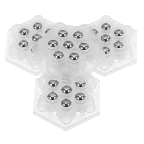 DIKACA 32 Stück Teiliges Mini Selbstklebende Drehbare Möbelrollen aus Edelstahl Leise Schwenkbare Schwerlast-lenkrollen für Kleine Möbel Koffer und Aufbewahrungsboxen von DIKACA