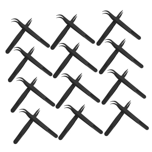 DIKACA 36 Stück Laborspitzen kleine Perlenpinzette gekrümmte posped Craft Pinzetten gerade gebogene Pinzette kunststoff reparatur werkzeuge Nagelpinzette für Nailart Schwarz DIKACA 36 Stück Laborspitzen kleine Perlenpinzette gekrümmte posped Craft Pinzetten gerade gebogene Pinzette kunststoff reparatur werkzeuge Nagelpinzette für Nailart Schwarz von DIKACA