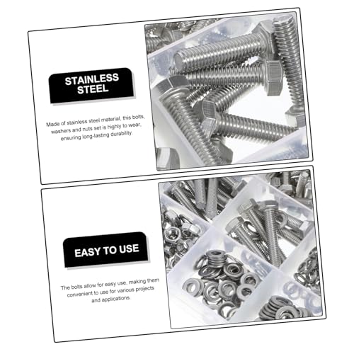 DIKACA 375 Stück Teiliges Schrauben Muttern Rostfreiem Edelstahl mit Unterlegscheiben Vielseitig Einsetzbar Korrosionsbeständig Stabiler Halt bei Vibrationen für Reparaturen und DIKACA 375 Stück Teiliges Schrauben Muttern Rostfreiem Edelstahl mit Unterlegscheiben Vielseitig Einsetzbar Korrosionsbeständig Stabiler Halt bei Vibrationen für Reparaturen und von DIKACA