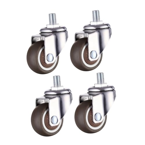 DIKACA 4 STÜCKE Teiliges Swivel mit Gewindebolzen Geräuschlose und Kratzfreie Gummirollen für Bürostuhl Sofa und Möbel Einfach zu Montierende Leichtlaufrollen DIKACA 4 STÜCKE Teiliges Swivel mit Gewindebolzen Geräuschlose und Kratzfreie Gummirollen für Bürostuhl Sofa und Möbel Einfach zu Montierende Leichtlaufrollen von DIKACA