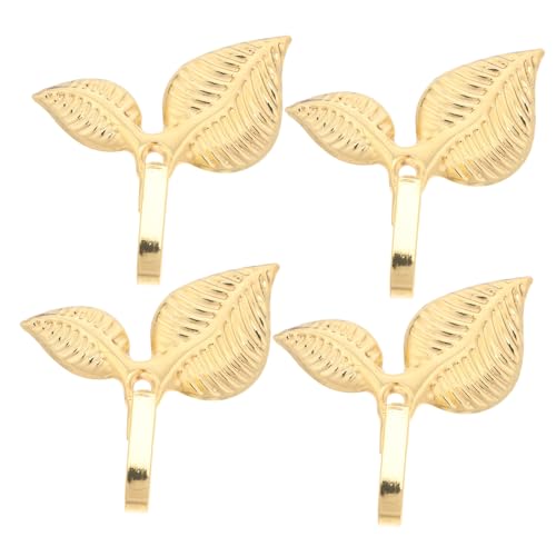 DIKACA 4 Stück Antike Wandhaken aus Robustem Metall Goldfarbene Blattform Vintage Garderobenhaken für Mäntel und Handtücher Dekorative Wandhalter Einfach zu Montieren DIKACA 4 Stück Antike Wandhaken aus Robustem Metall Goldfarbene Blattform Vintage Garderobenhaken für Mäntel und Handtücher Dekorative Wandhalter Einfach zu Montieren von DIKACA