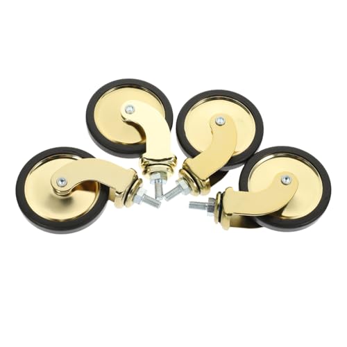 DIKACA 4 Stück Goldfarbene Multifunktionale Möbelrollen mit Gewindebolzen Leise Lenkrollen für Unterschrank Bürostuhl Transportwagen und Schrank Schonend für Böden Einfache Montage DIKACA 4 Stück Goldfarbene Multifunktionale Möbelrollen mit Gewindebolzen Leise Lenkrollen für Unterschrank Bürostuhl Transportwagen und Schrank Schonend für Böden Einfache Montage von DIKACA