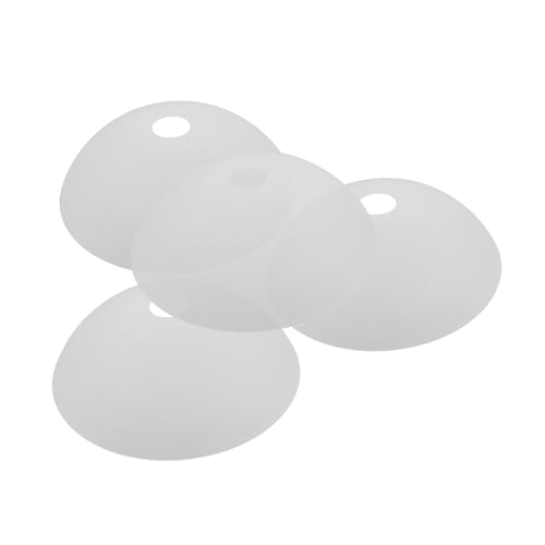 DIKACA 4 Stück PVC Halbrund Lampenschirme Minimalistisches Design Leichtes Kunststoff-material Einsetzbar für Pendelleuchten Wohnzimmer Schlafzimmer Moderne Raumdekoration von DIKACA