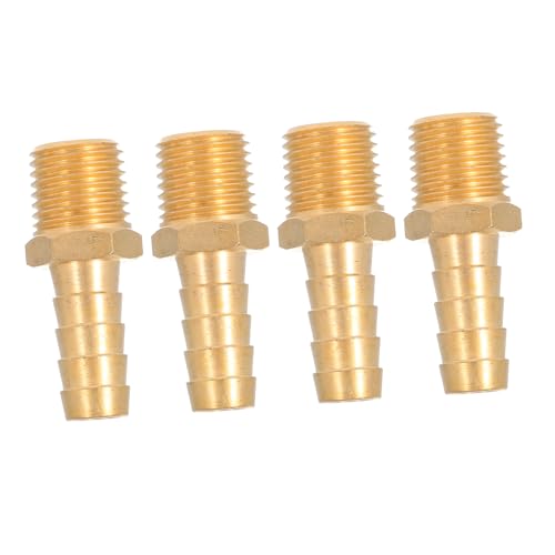 DIKACA 4 Stück Teiliges Messing Schlauchverbinder Npt zu Messing Schlauchanschluss Adapter mit Goldener Oberfläche Korrosionsbeständig Auslaufsicher für Bewässerung und Druckluftsysteme DIKACA 4 Stück Teiliges Messing Schlauchverbinder Npt zu Messing Schlauchanschluss Adapter mit Goldener Oberfläche Korrosionsbeständig Auslaufsicher für Bewässerung und Druckluftsysteme von DIKACA