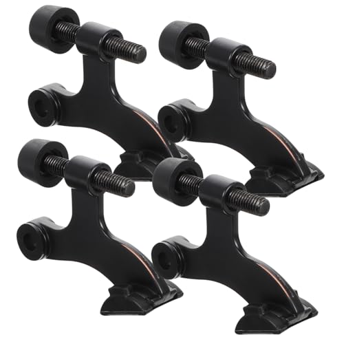 DIKACA 4 Stück Zinklegierung Türstopper mit Gummipuffer Einstellbar Robust Türscharnier Stopper Schützt Wände und Böden für Türtypen Geeignet von DIKACA