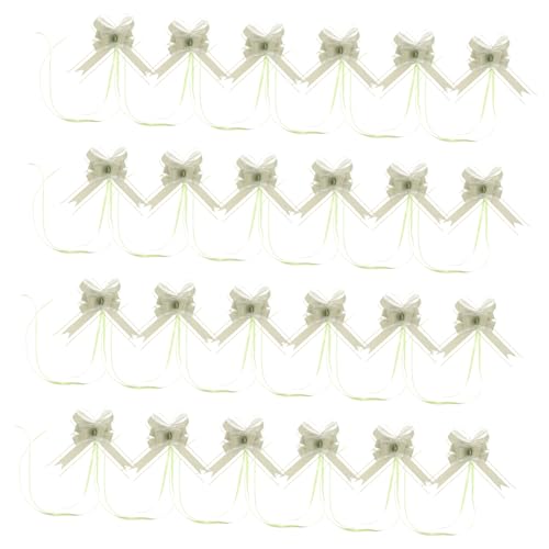 DIKACA 40 Stück Große Chiffon-ziehschleifen Elegante Hochzeitstür-dekoration Robuste Geschenkverpackungsschleifen Vielseitige Pull Bows für Autos Blumen und Partyveranstaltungen von DIKACA
