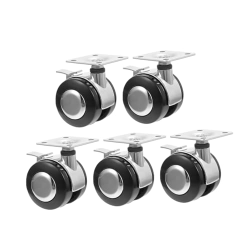 DIKACA 5 Stück Teiliges Bürostuhlrollen mit Bremse für Harte Böden Geräuscharm Verschleißfest Hohe Tragfähigkeit Einfache Installation Geeignet für Bürostühle und Möbel DIKACA 5 Stück Teiliges Bürostuhlrollen mit Bremse für Harte Böden Geräuscharm Verschleißfest Hohe Tragfähigkeit Einfache Installation Geeignet für Bürostühle und Möbel von DIKACA