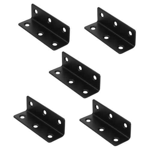 DIKACA 5 Stück Teiliges Edelstahl Winkelverbinder Schwerlast Winkelhalterung für Möbel Regalhalterung Gartenbett Metallwinkel Befestigungswinkel Schwarz DIKACA 5 Stück Teiliges Edelstahl Winkelverbinder Schwerlast Winkelhalterung für Möbel Regalhalterung Gartenbett Metallwinkel Befestigungswinkel Schwarz von DIKACA