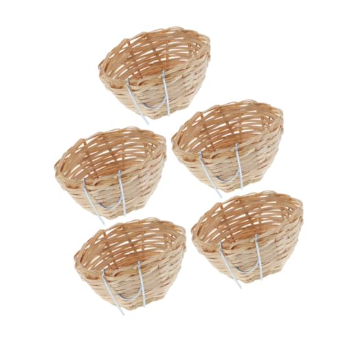 DIKACA 5 Stück Vogelnest Sittich Zuchtbehälter Vogelhaus Taubennistschale Vogelkäfig Zubehör Vogelzuchtkäfig Wellensittichnest Sittichnest Bambusnest Vogelnestbett DIKACA 5 Stück Vogelnest Sittich Zuchtbehälter Vogelhaus Taubennistschale Vogelkäfig Zubehör Vogelzuchtkäfig Wellensittichnest Sittichnest Bambusnest Vogelnestbett von DIKACA